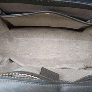 Pre-owned Gucci New Bamboo Gray leather 224964 shoulderbag | stylenewstar