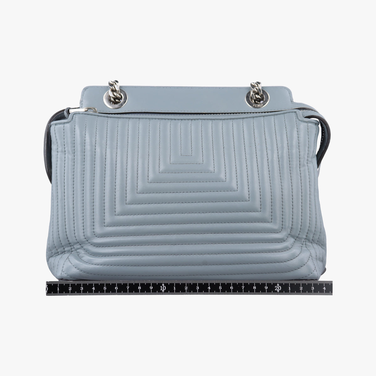 Pre-owned Fendi Dotcom Click Small Blue Leather 8BN299 shoulderbag | stylenewstar