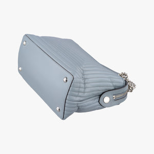 Pre-owned Fendi Dotcom Click Small Blue Leather 8BN299 shoulderbag | stylenewstar