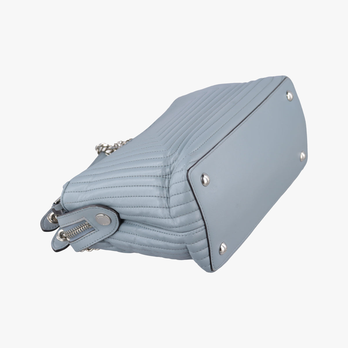 Pre-owned Fendi Dotcom Click Small Blue Leather 8BN299 shoulderbag | stylenewstar