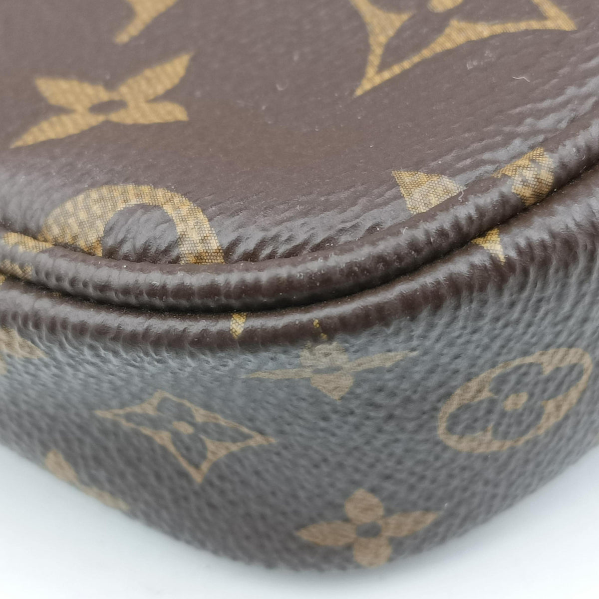 Pre-owned Louis Vuitton Multi Pochette Accessoir brown×ROSE CLAIRE Monogram Canvas M44840 shoulderbag | stylenewstar