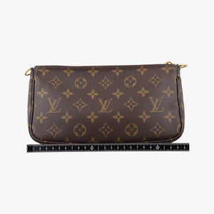 Pre-owned Louis Vuitton Multi Pochette Accessoir brown×ROSE CLAIRE Monogram Canvas M44840 shoulderbag | stylenewstar