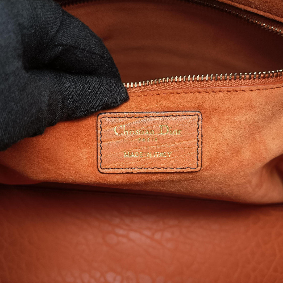 Secondhand Christian Dior Lady Dior Orange Leather  shoulderbag | stylenewstar