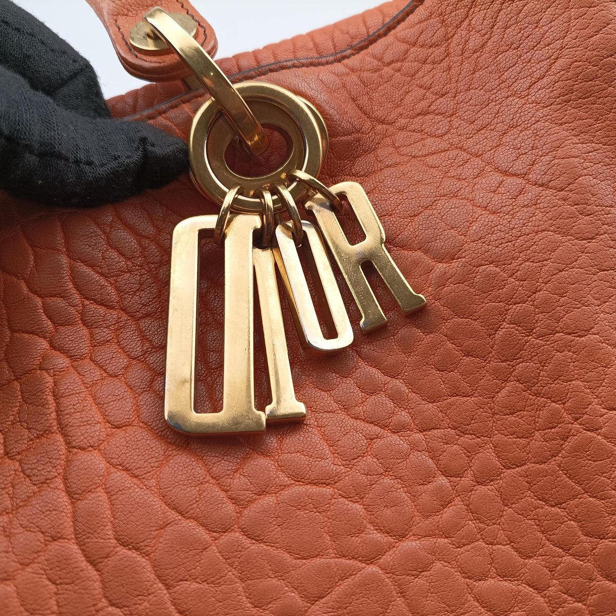 Secondhand Christian Dior Lady Dior Orange Leather  shoulderbag | stylenewstar