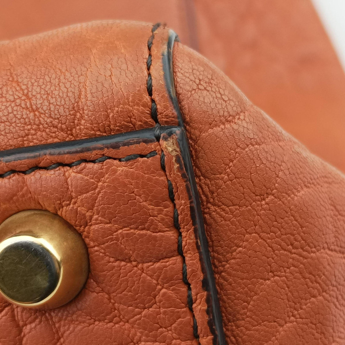 Secondhand Christian Dior Lady Dior Orange Leather  shoulderbag | stylenewstar