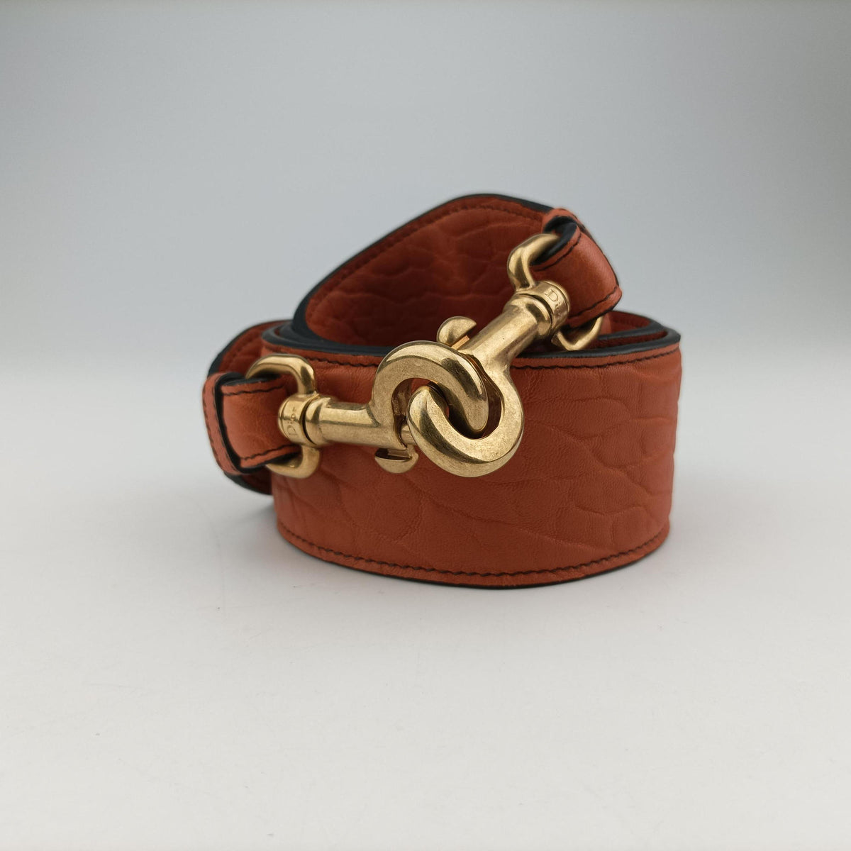 Secondhand Christian Dior Lady Dior Orange Leather  shoulderbag | stylenewstar