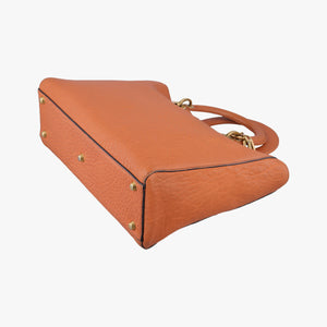 Secondhand Christian Dior Lady Dior Orange Leather  shoulderbag | stylenewstar