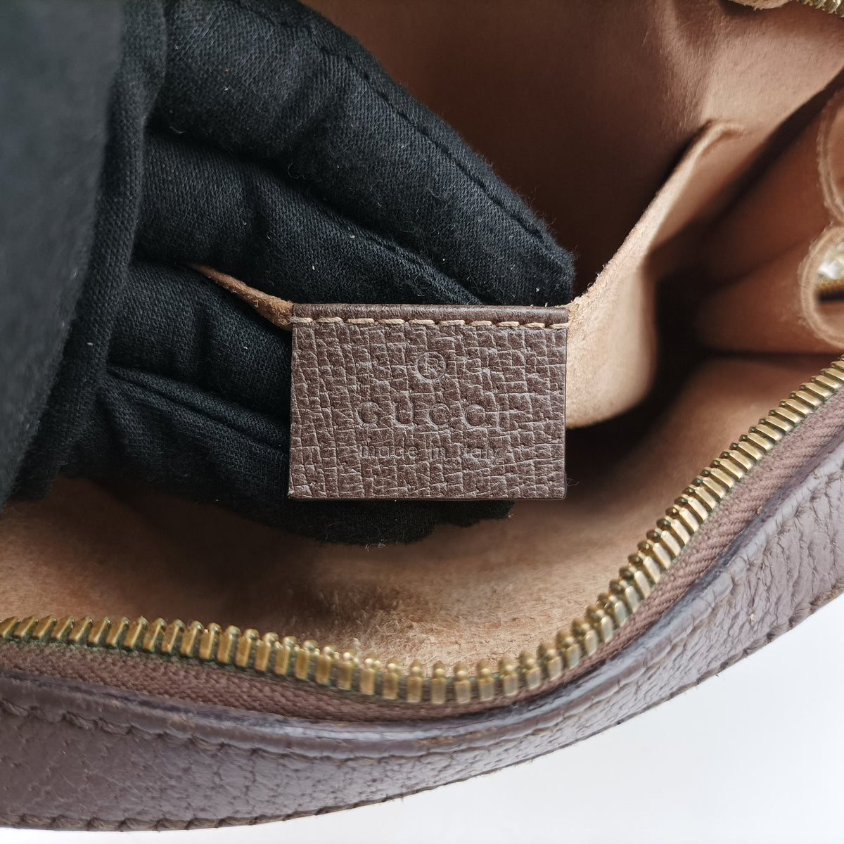 Secondhand Gucci Ophidia Brown×Beige PVC coated canvas×Leather 602576 shoulderbag | stylenewstar