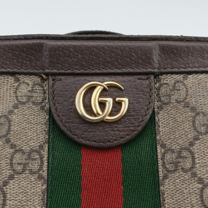 Secondhand Gucci Ophidia Brown×Beige PVC coated canvas×Leather 602576 shoulderbag | stylenewstar