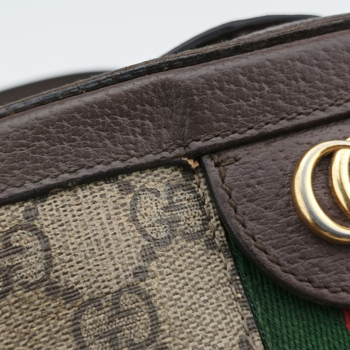 Secondhand Gucci Ophidia Brown×Beige PVC coated canvas×Leather 602576 shoulderbag | stylenewstar