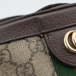 Secondhand Gucci Ophidia Brown×Beige PVC coated canvas×Leather 602576 shoulderbag | stylenewstar