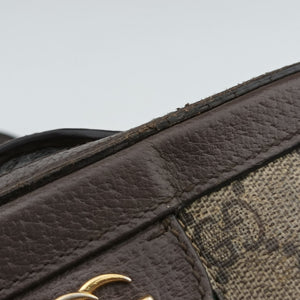 Secondhand Gucci Ophidia Brown×Beige PVC coated canvas×Leather 602576 shoulderbag | stylenewstar