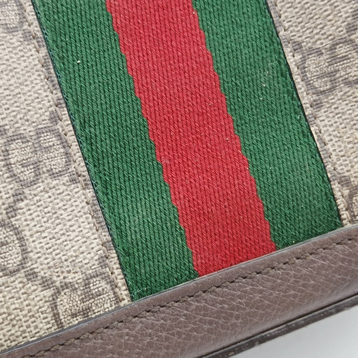 Secondhand Gucci Ophidia Brown×Beige PVC coated canvas×Leather 602576 shoulderbag | stylenewstar
