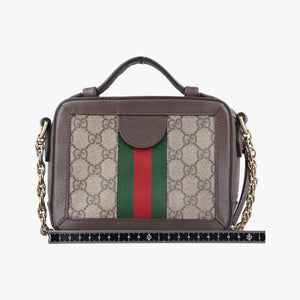Secondhand Gucci Ophidia Brown×Beige PVC coated canvas×Leather 602576 shoulderbag | stylenewstar