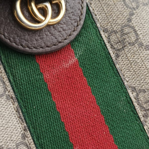 Secondhand Gucci Ophidia Brown×Beige PVC coated canvas×Leather 602576 shoulderbag | stylenewstar