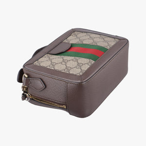 Secondhand Gucci Ophidia Brown×Beige PVC coated canvas×Leather 602576 shoulderbag | stylenewstar