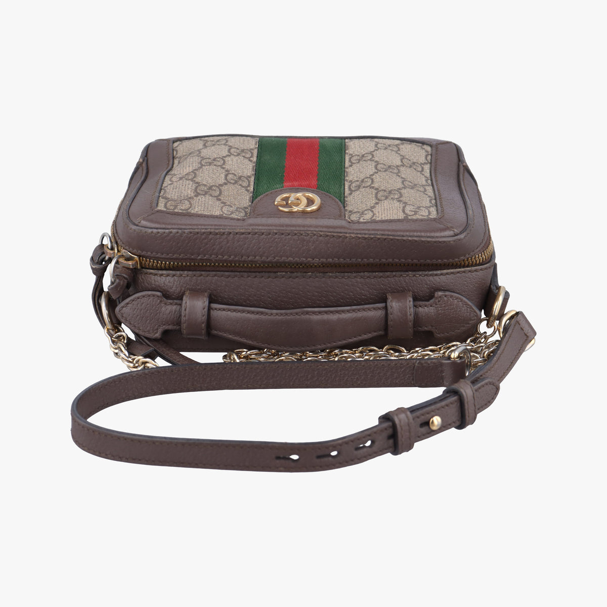 Secondhand Gucci Ophidia Brown×Beige PVC coated canvas×Leather 602576 shoulderbag | stylenewstar