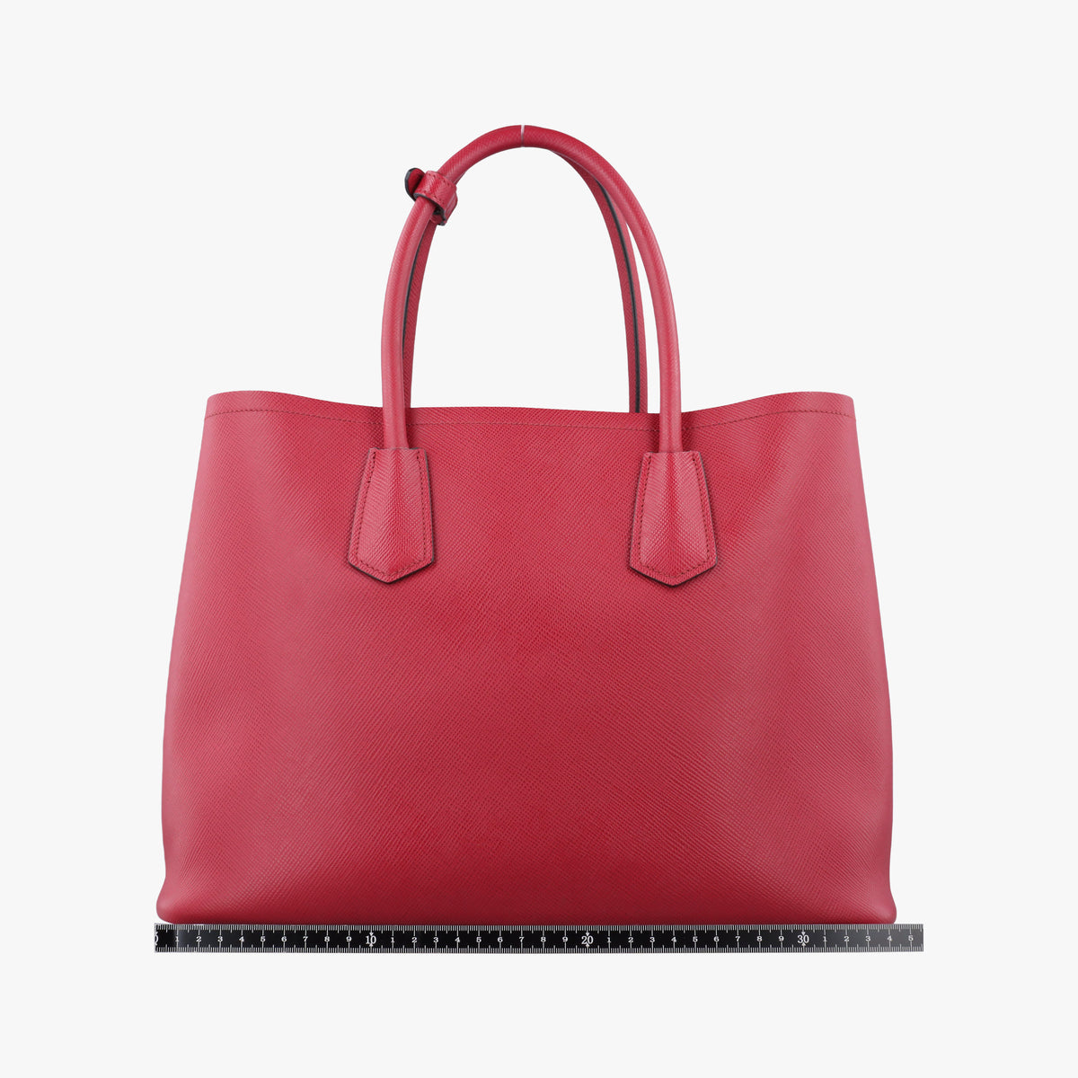 Vintage Prada Double Cuir Red SAFFIANO Leather B2756T handbag | stylenewstar