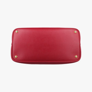 Vintage Prada Double Cuir Red SAFFIANO Leather B2756T handbag | stylenewstar