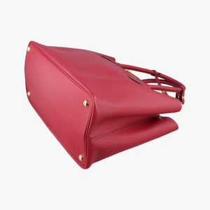 Vintage Prada Double Cuir Red SAFFIANO Leather B2756T handbag | stylenewstar