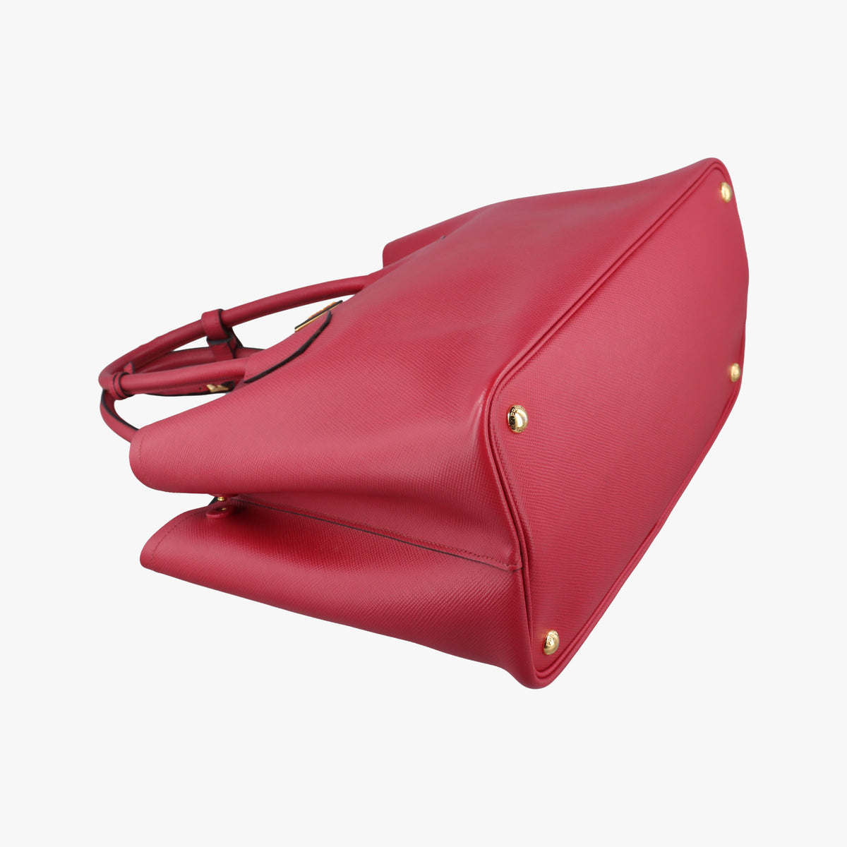 Vintage Prada Double Cuir Red SAFFIANO Leather B2756T handbag | stylenewstar