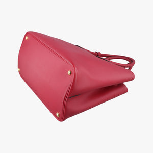 Vintage Prada Double Cuir Red SAFFIANO Leather B2756T handbag | stylenewstar