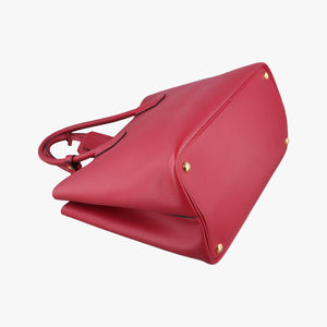 Vintage Prada Double Cuir Red SAFFIANO Leather B2756T handbag | stylenewstar