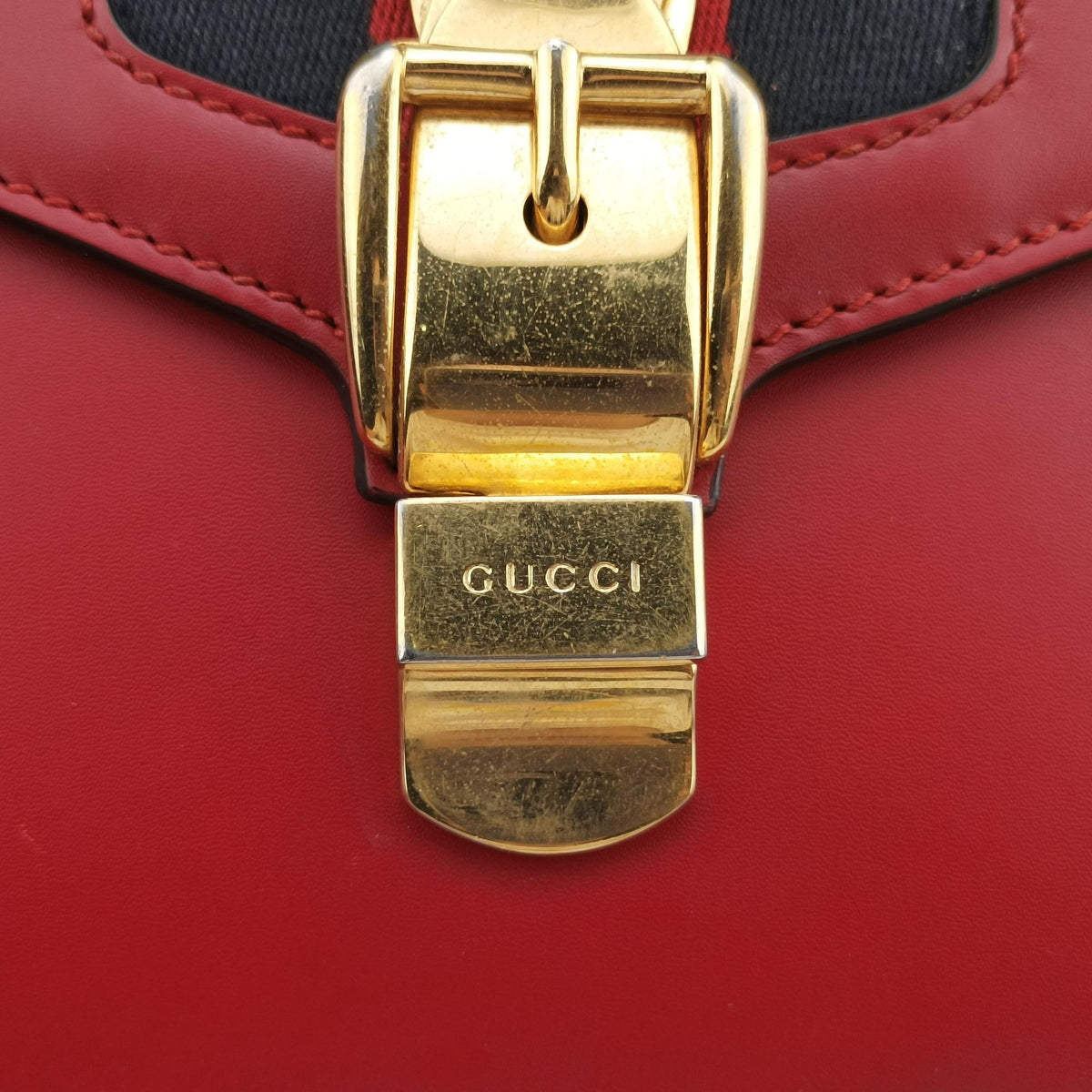 Pre-owned Gucci Sylvie Red Leather 470270 shoulderbag | stylenewstar