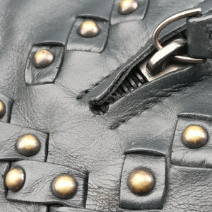 Pre-owned Bottega Veneta studs Gray Green lambskin  shoulderbag | stylenewstar