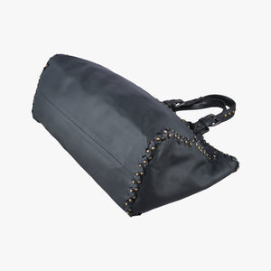 Pre-owned Bottega Veneta studs Gray Green lambskin  shoulderbag | stylenewstar