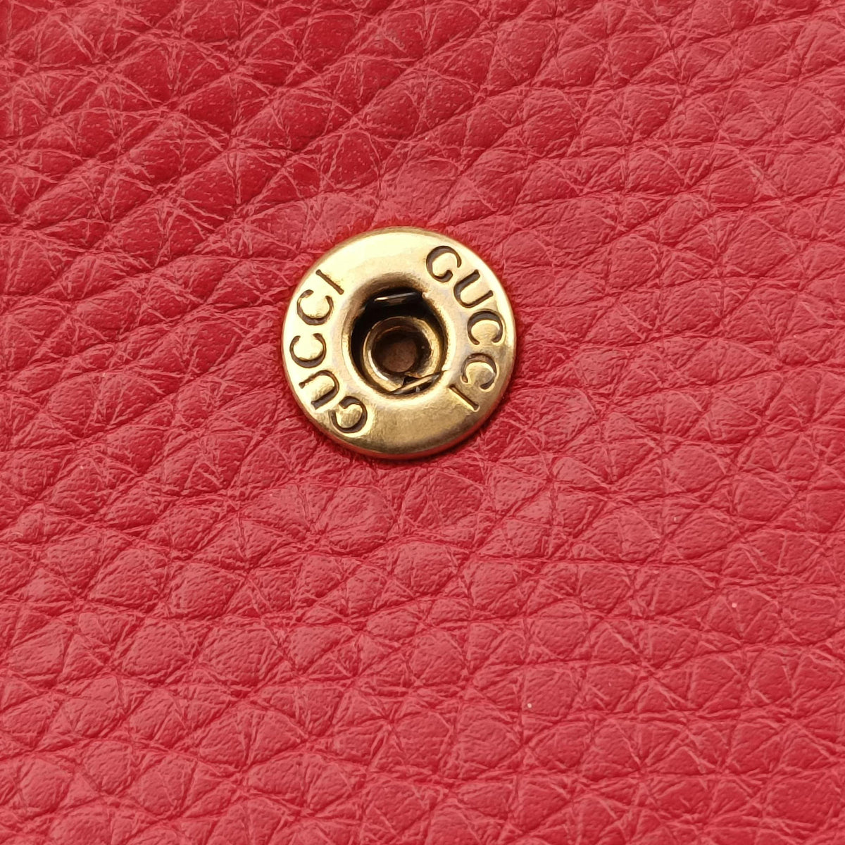 Pre-owned Gucci GG Marmont Red Leather 401232 shoulderbag | stylenewstar