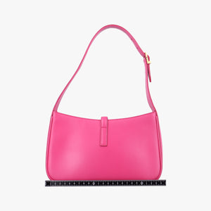 Pre-owned Yves Saint Laurent LE 5 a 7Mini Hobo Rose Leather 657223 handbag | stylenewstar