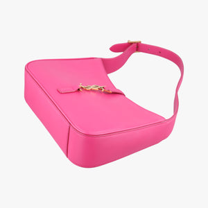Pre-owned Yves Saint Laurent LE 5 a 7Mini Hobo Rose Leather 657223 handbag | stylenewstar