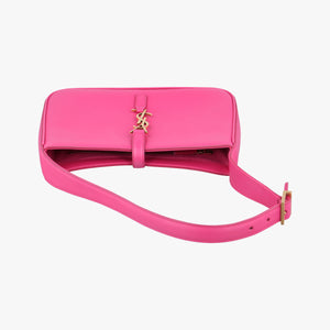 Pre-owned Yves Saint Laurent LE 5 a 7Mini Hobo Rose Leather 657223 handbag | stylenewstar