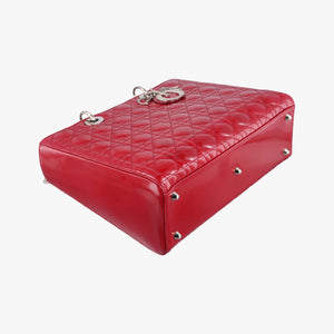 Secondhand Christian Dior Lady Dior Red Patent  handbag | stylenewstar