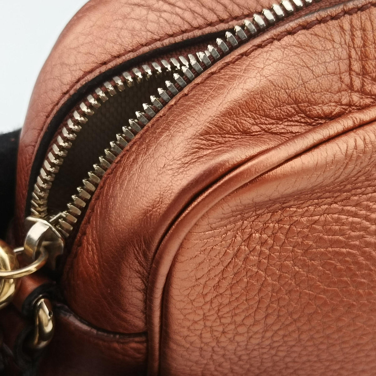 Pre-owned Gucci Soho Gold Brown leather 308364 shoulderbag | stylenewstar