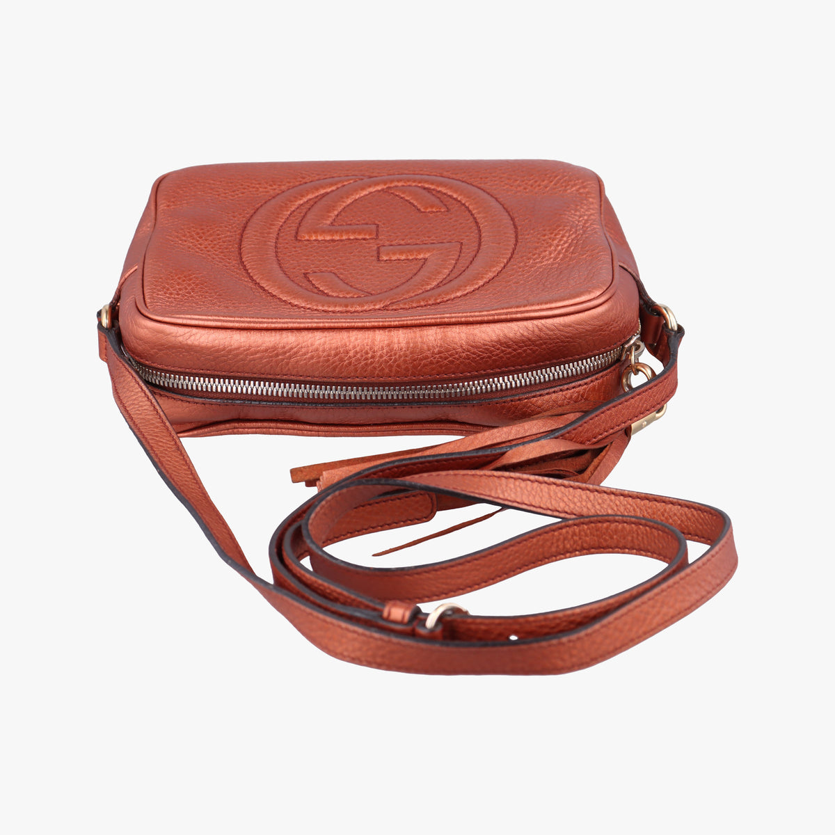 Pre-owned Gucci Soho Gold Brown leather 308364 shoulderbag | stylenewstar