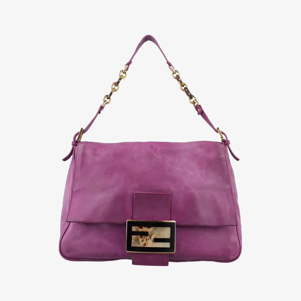 Vintage Fendi Big Mamma Forever Flap Purple Leather 8BR638 handbag | stylenewstar