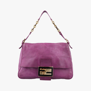 Vintage Fendi Big Mamma Forever Flap Purple Leather 8BR638 handbag | stylenewstar