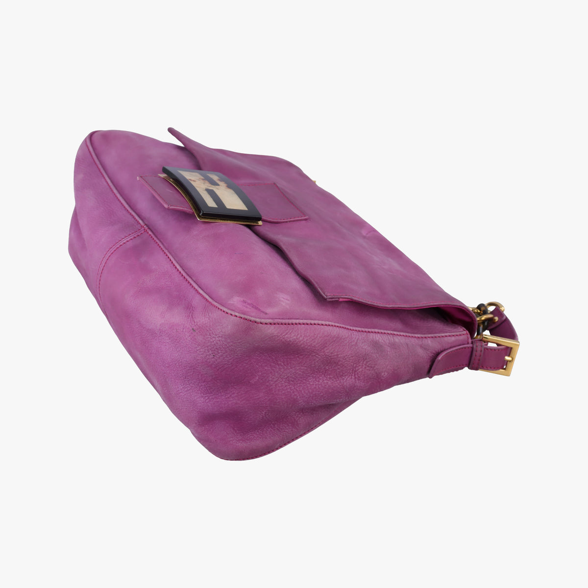 Vintage Fendi Big Mamma Forever Flap Purple Leather 8BR638 handbag | stylenewstar