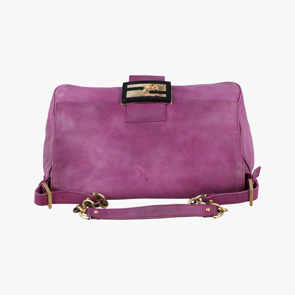 Vintage Fendi Big Mamma Forever Flap Purple Leather 8BR638 handbag | stylenewstar