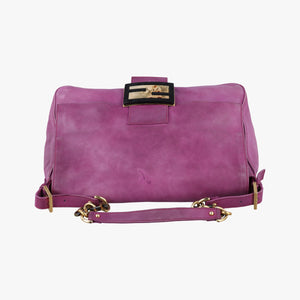 Vintage Fendi Big Mamma Forever Flap Purple Leather 8BR638 handbag | stylenewstar
