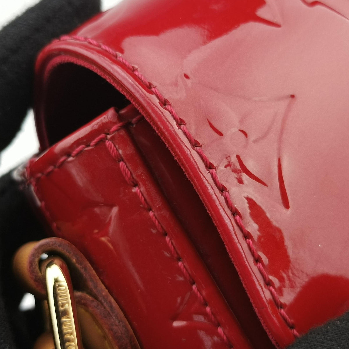Pre-owned Louis Vuitton Bellflower PM Pomme d'Amour Vernis M91728 shoulderbag | stylenewstar