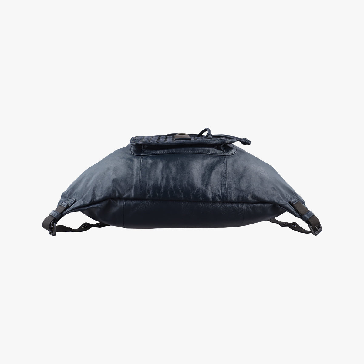 Pre-owned Bottega Veneta Intrecciato Navy Lambskin  backpack/rucksack | stylenewstar