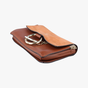 Pre-owned Chloe FAYE Brown Suede × leather  shoulderbag | stylenewstar