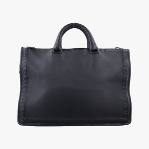 Pre-owned Bottega Veneta Intrecciato Navy lambskin  handbag | stylenewstar