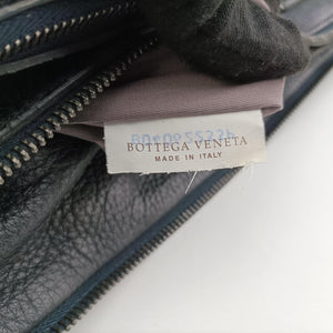 Pre-owned Bottega Veneta Intrecciato Navy lambskin  handbag | stylenewstar