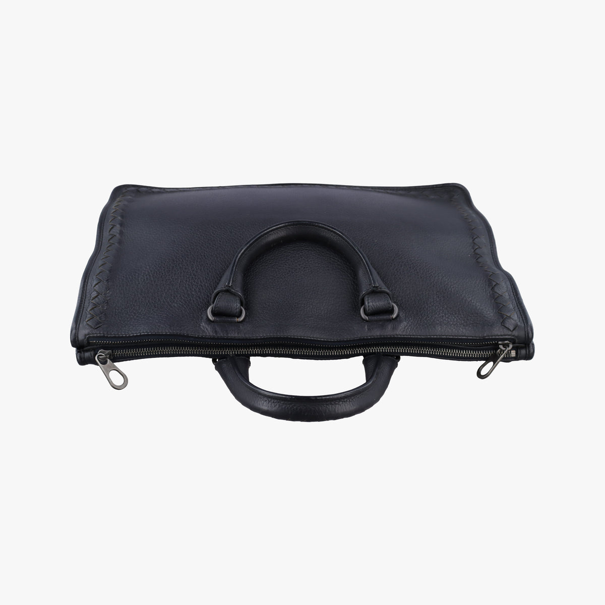 Pre-owned Bottega Veneta Intrecciato Navy lambskin  handbag | stylenewstar