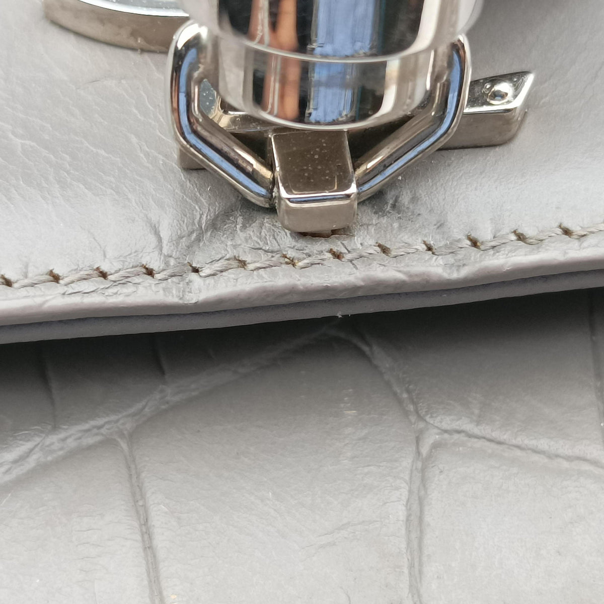 Vintage Yves Saint Laurent KATE Grey Leather 452159 shoulderbag | stylenewstar