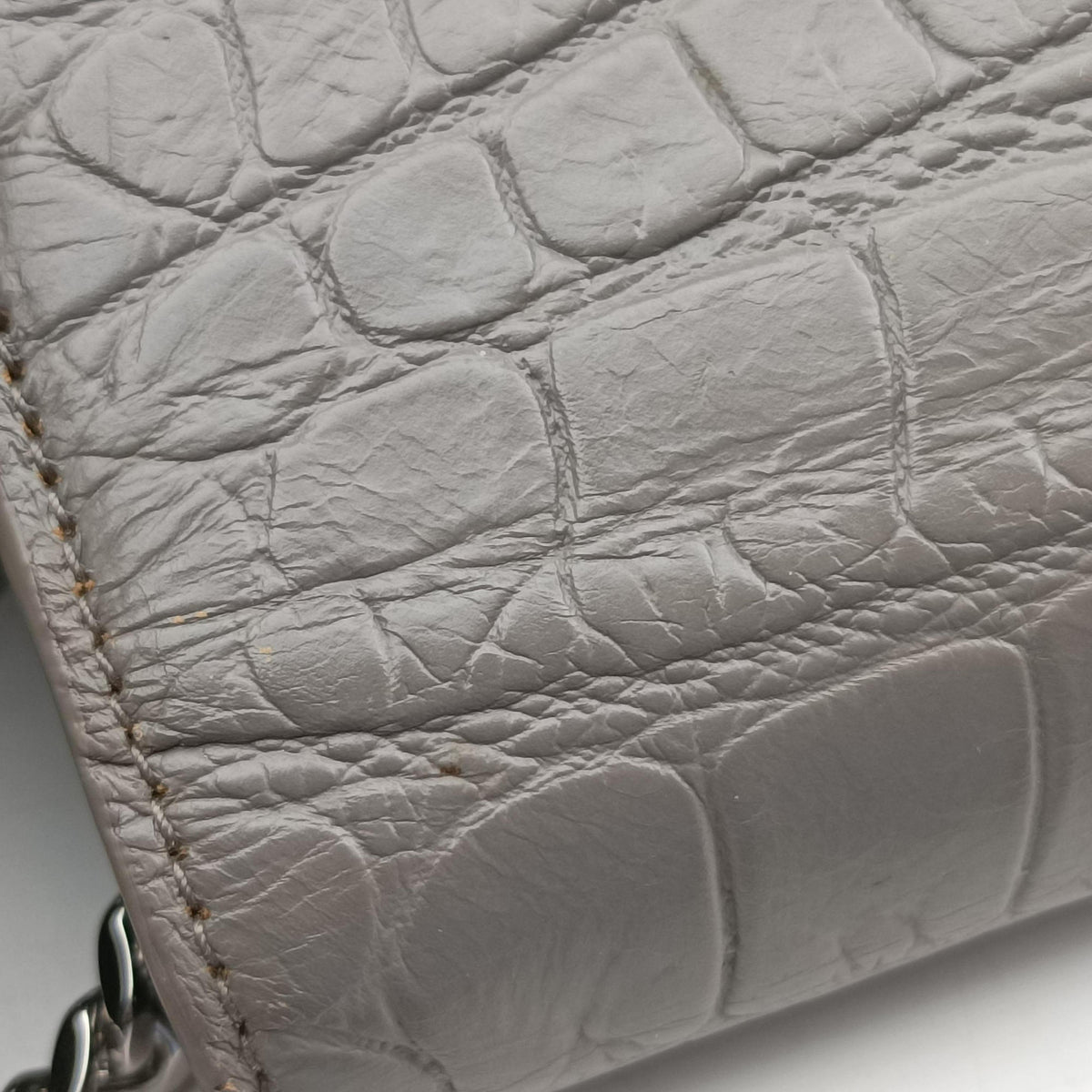 Vintage Yves Saint Laurent KATE Grey Leather 452159 shoulderbag | stylenewstar